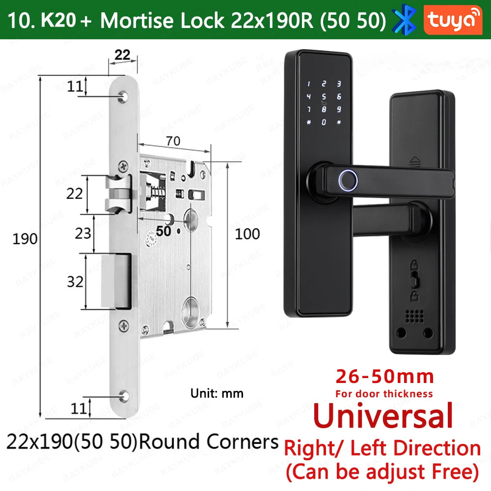 K20 Biometric Fingerprint Smart Door Lock