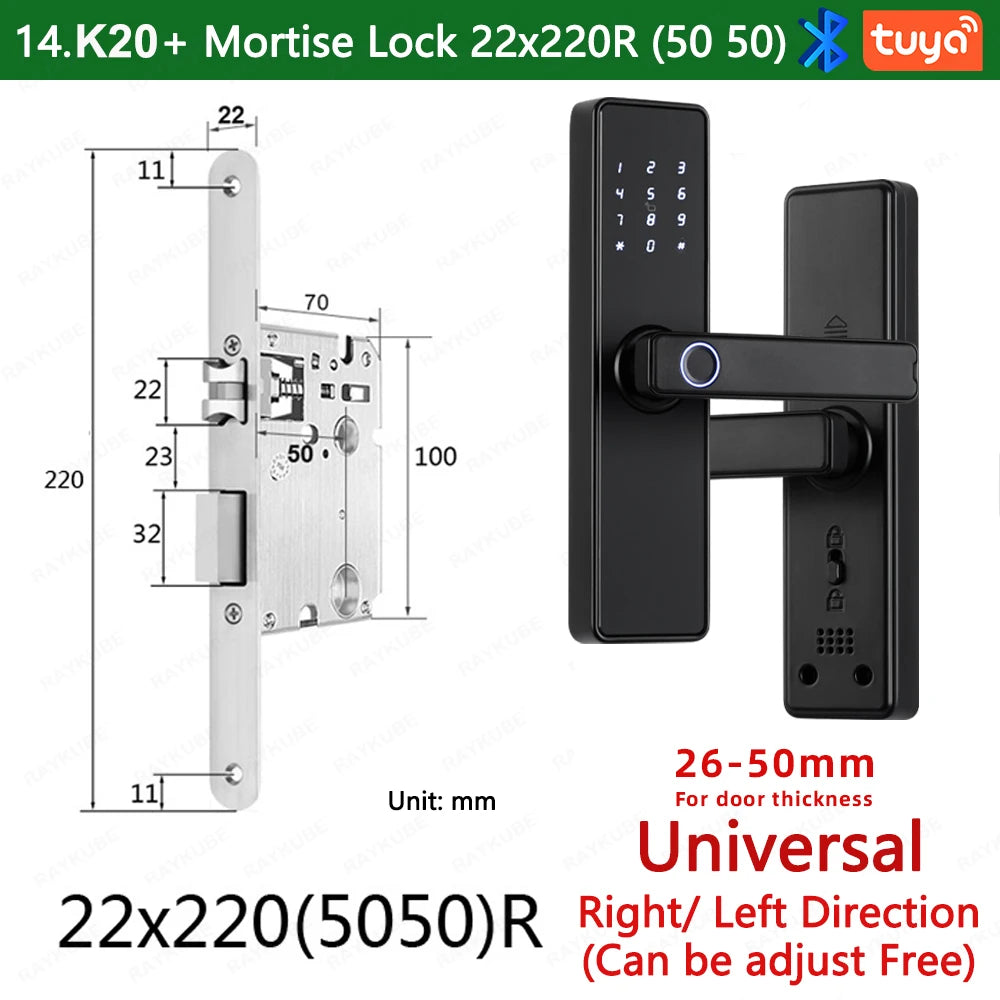 K20 Biometric Fingerprint Smart Door Lock