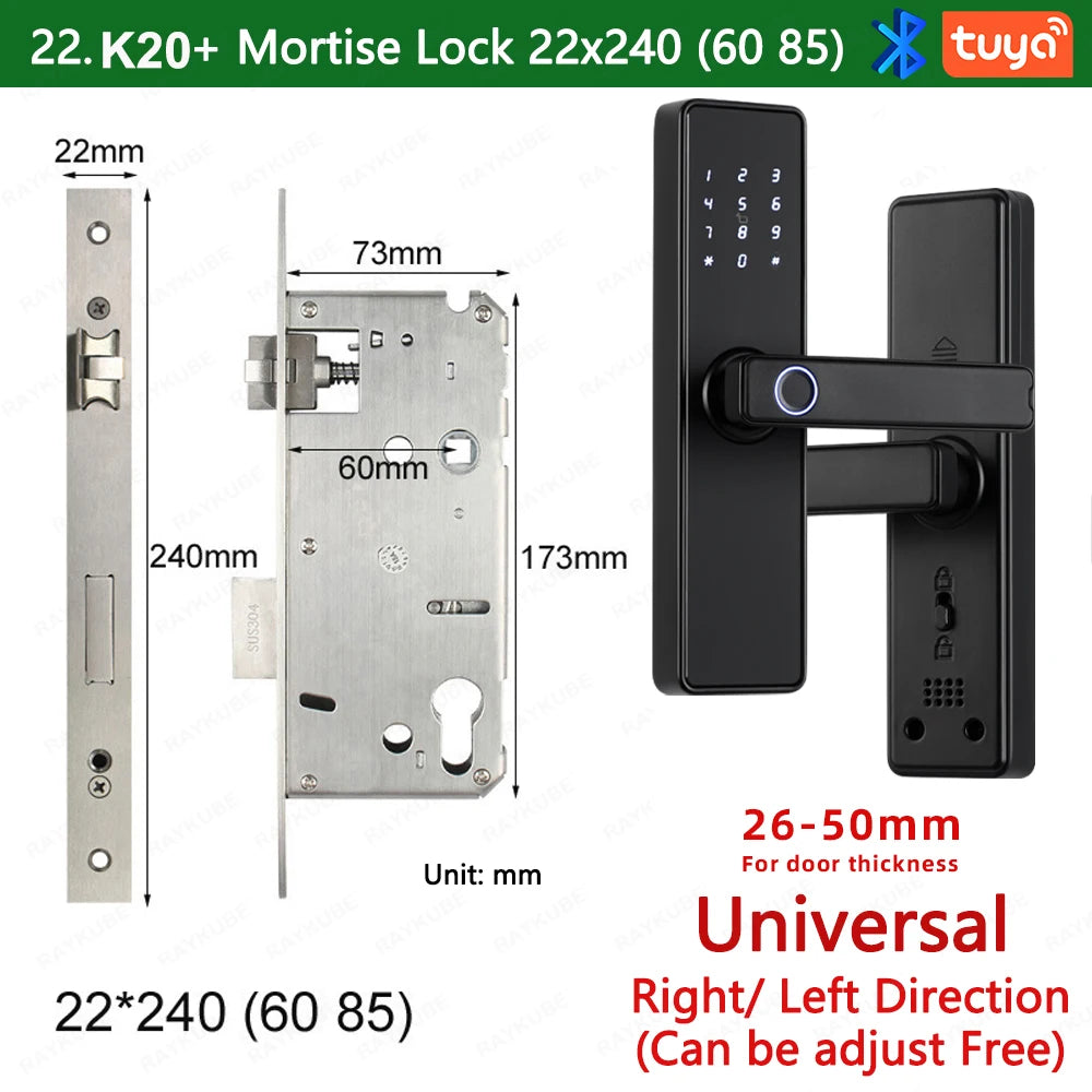 K20 Biometric Fingerprint Smart Door Lock