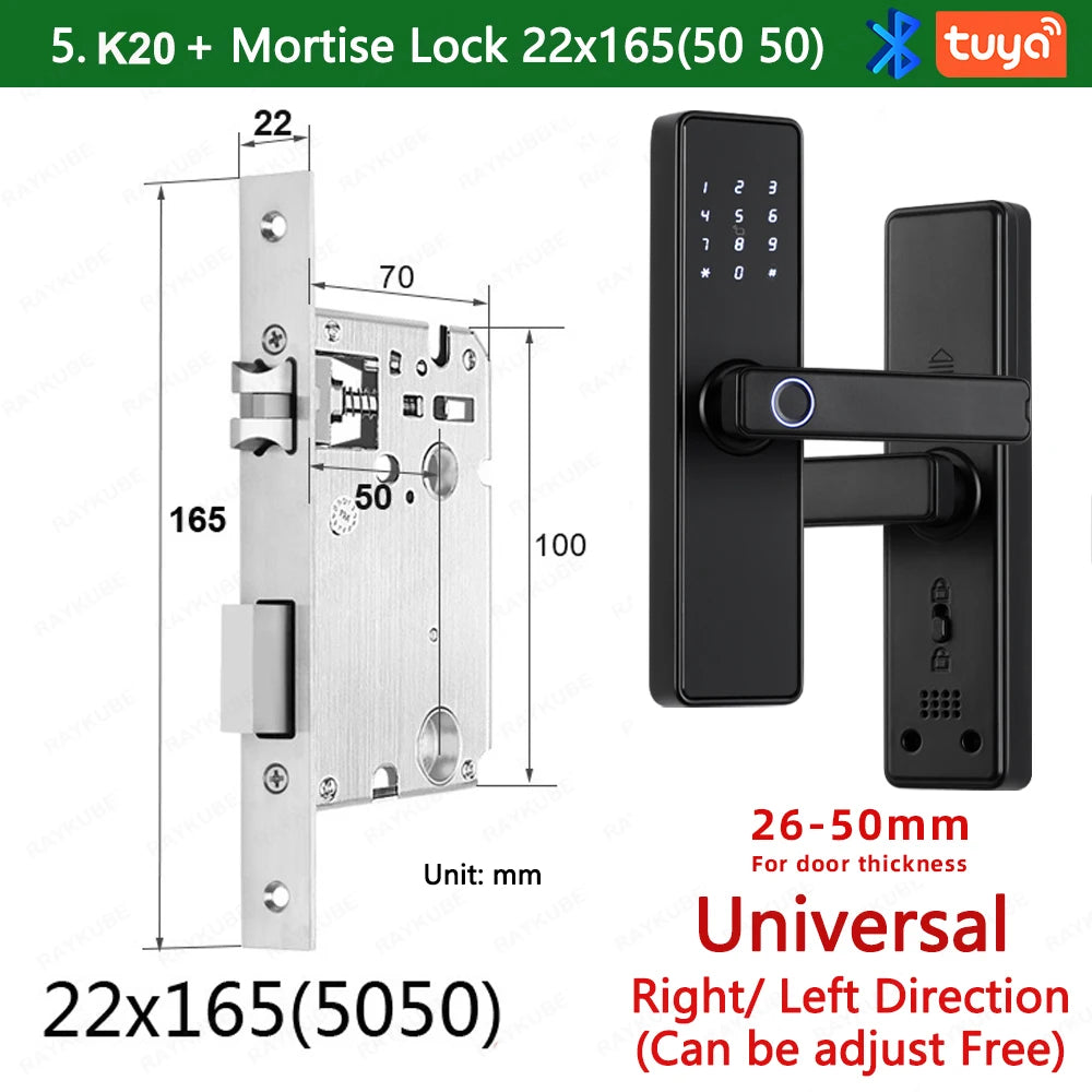 K20 Biometric Fingerprint Smart Door Lock