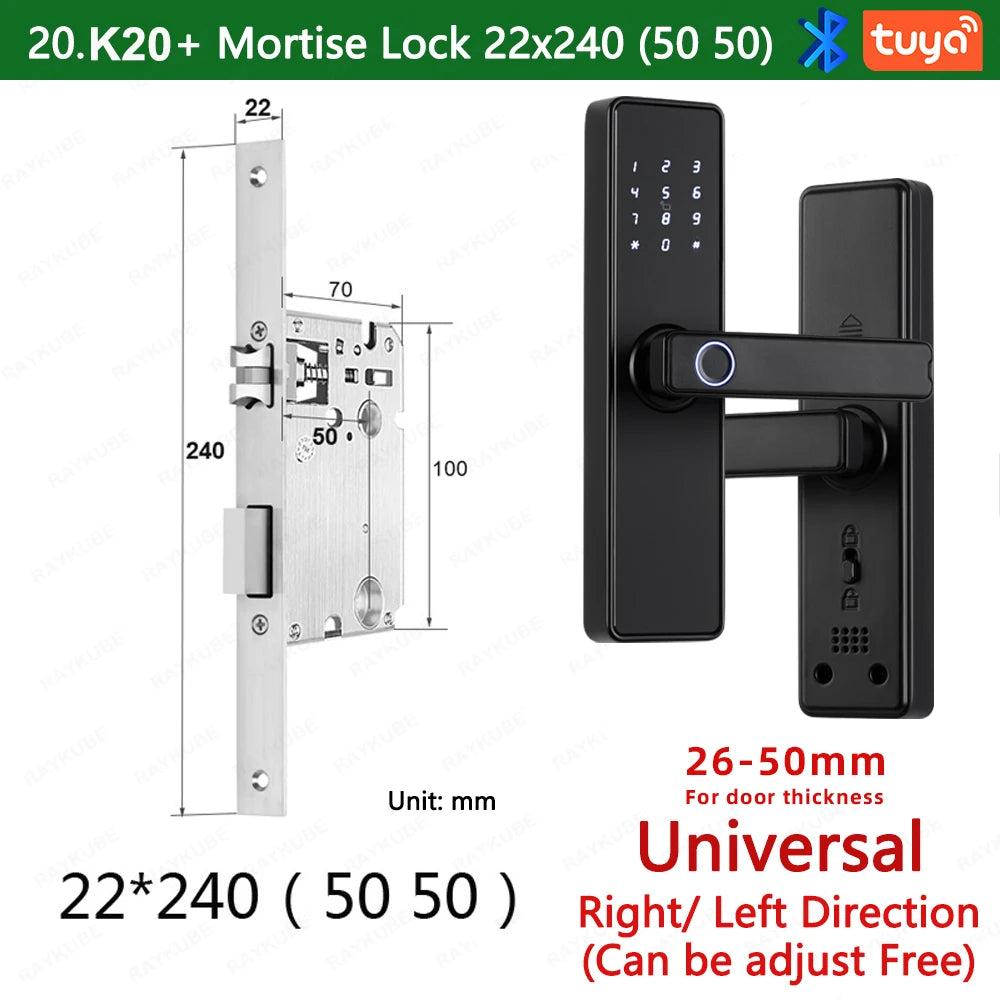 K20 Biometric Fingerprint Smart Door Lock