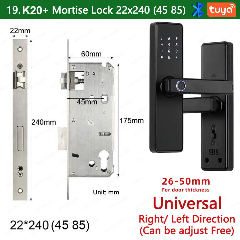 K20 Biometric Fingerprint Smart Door Lock