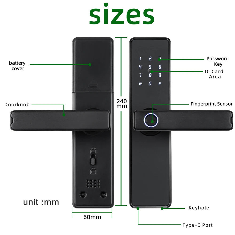 K20 Biometric Fingerprint Smart Door Lock
