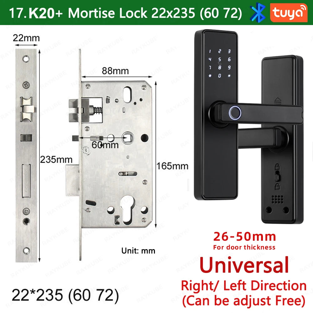 K20 Biometric Fingerprint Smart Door Lock