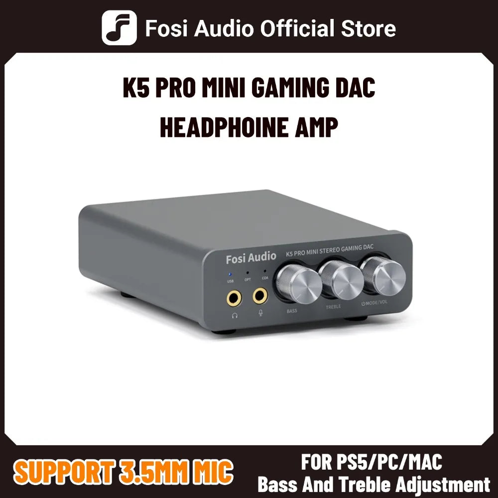 Fosi Audio K5 PRO USB DAC & Headphone Amp