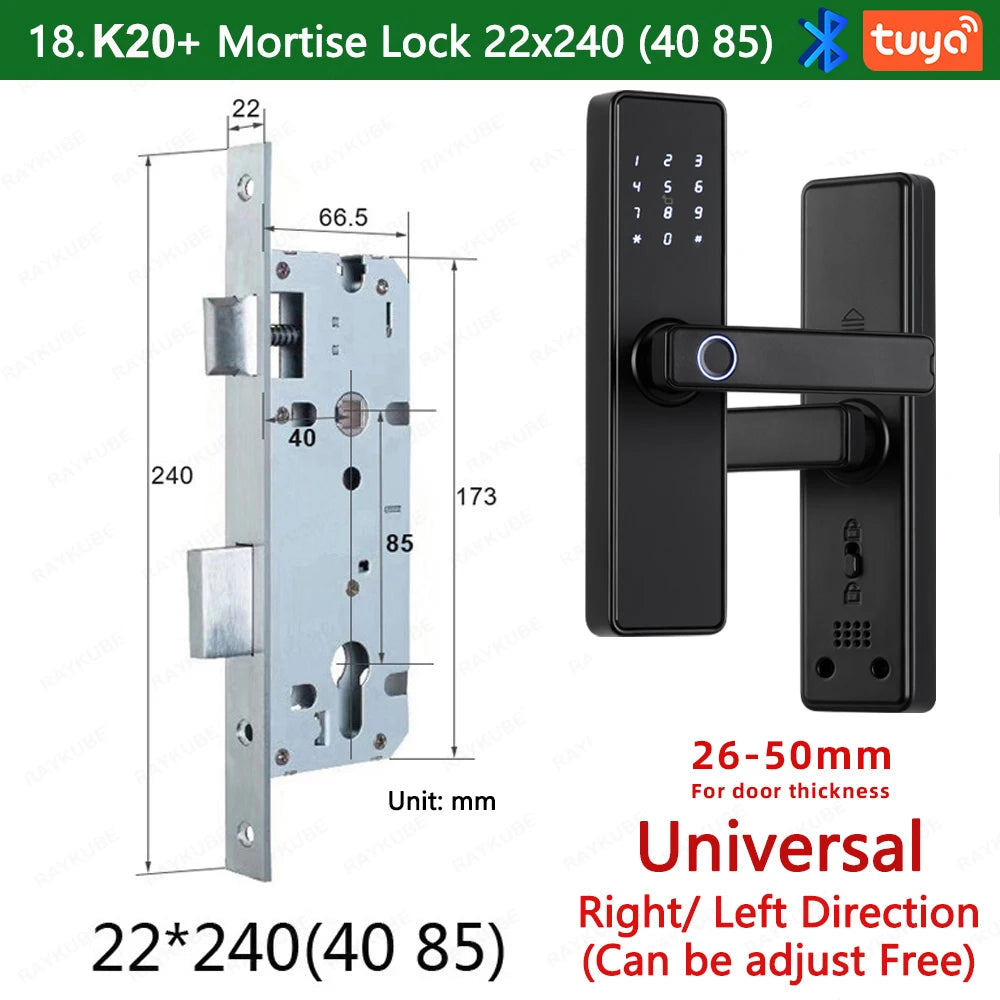 K20 Biometric Fingerprint Smart Door Lock
