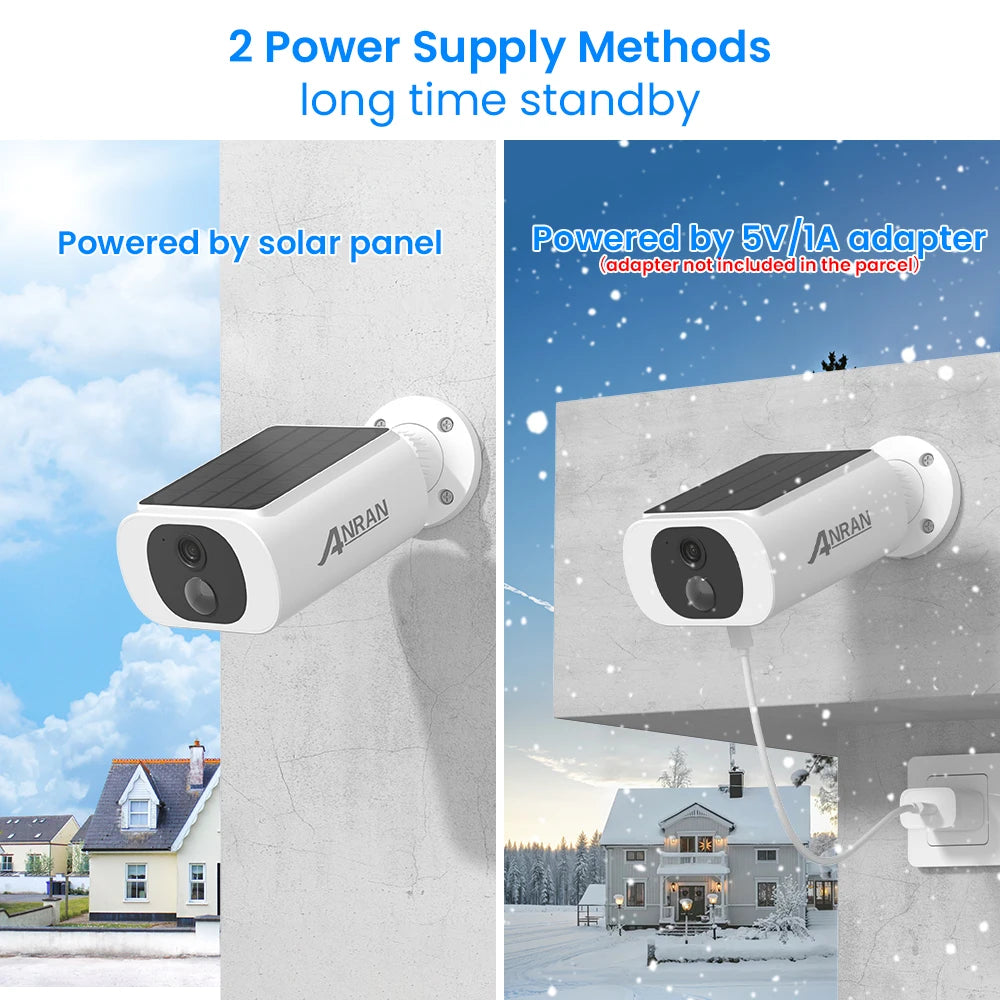 Solar WiFi Outdoor Security Camera Set