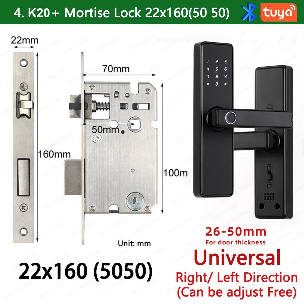 K20 Biometric Fingerprint Smart Door Lock