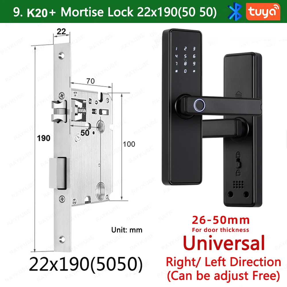 K20 Biometric Fingerprint Smart Door Lock