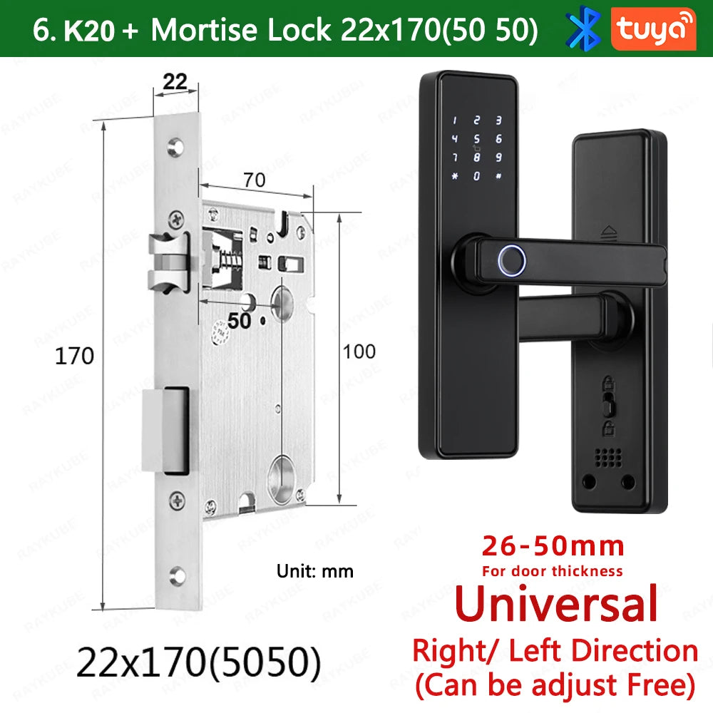 K20 Biometric Fingerprint Smart Door Lock
