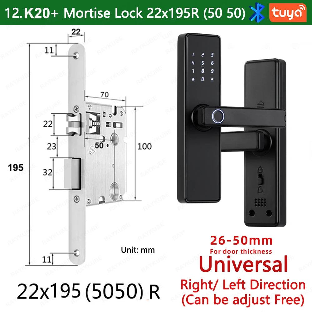 K20 Biometric Fingerprint Smart Door Lock