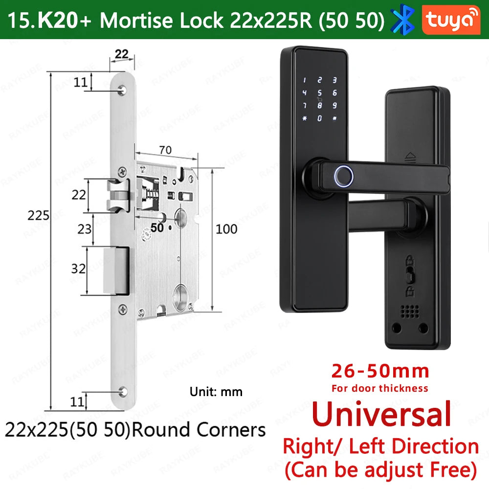 K20 Biometric Fingerprint Smart Door Lock