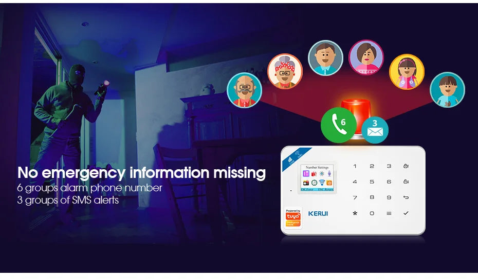 W181 Tuya Smart WiFi GSM Home Alarm