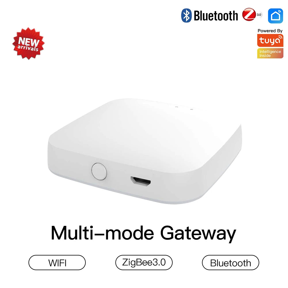 MOES Multi-mode Smart Gateway ZigBee WiFi Bluetooth Mesh Hub Work with Tuya Smart App Voice Control via Alexa Google Home