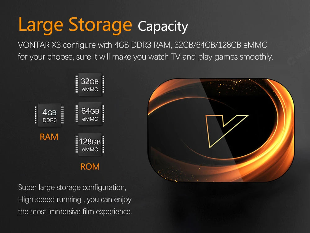 VONTAR X3 Android 9 TV Box 4GB 32GB 8K Media Player