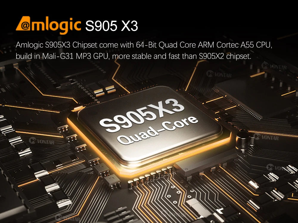 VONTAR X3 Android 9 TV Box 4GB 32GB 8K Media Player