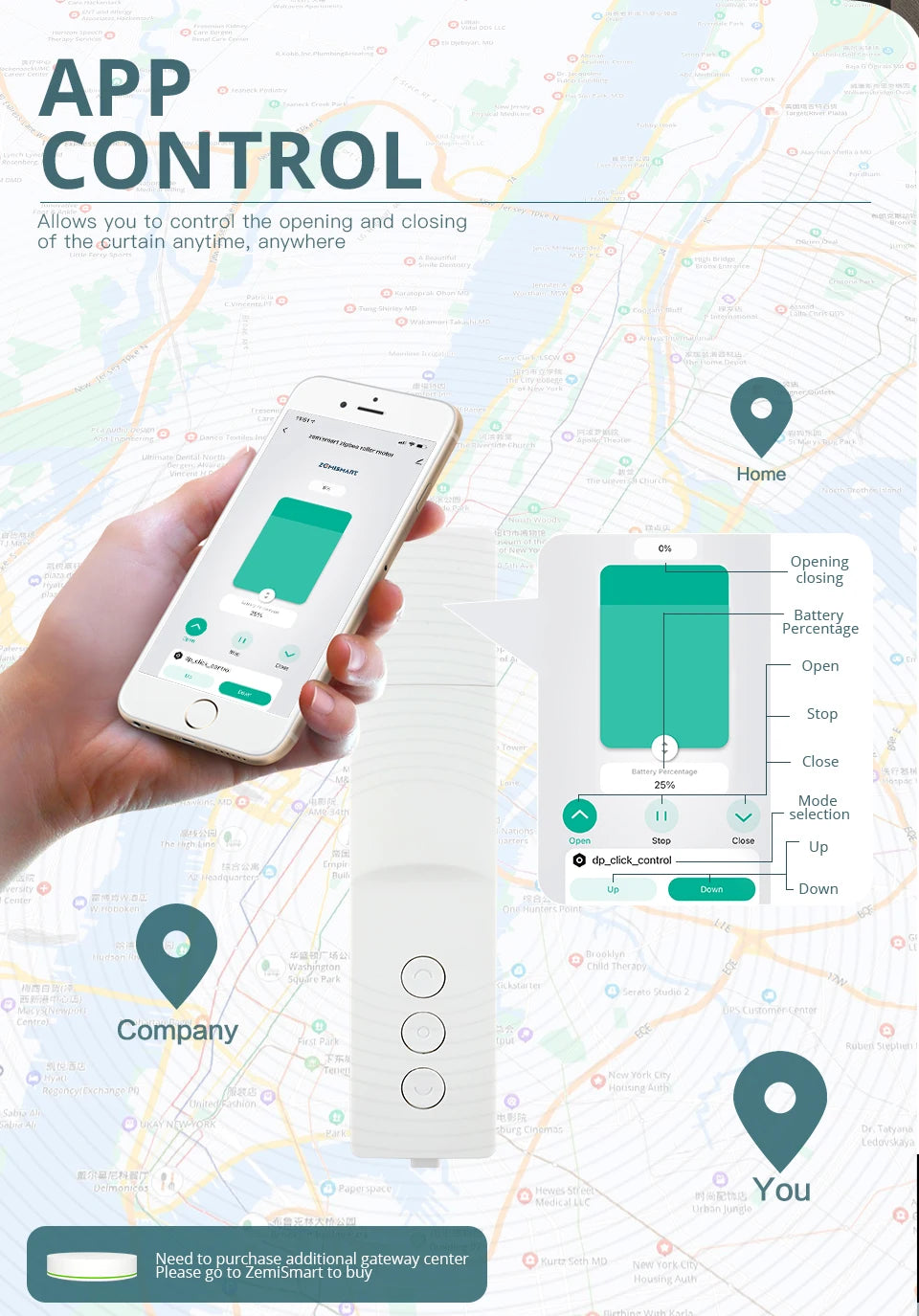 Zigbee Smart Roller Shade Motor