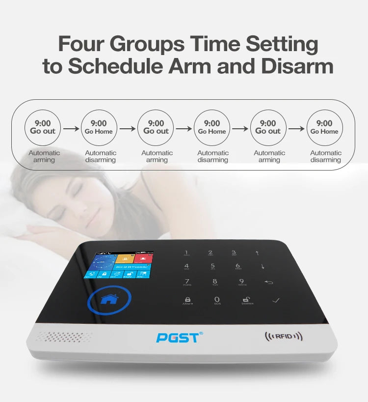 PGST 103 4G WiFi GSM Home Security System with PIR Motion Sensor