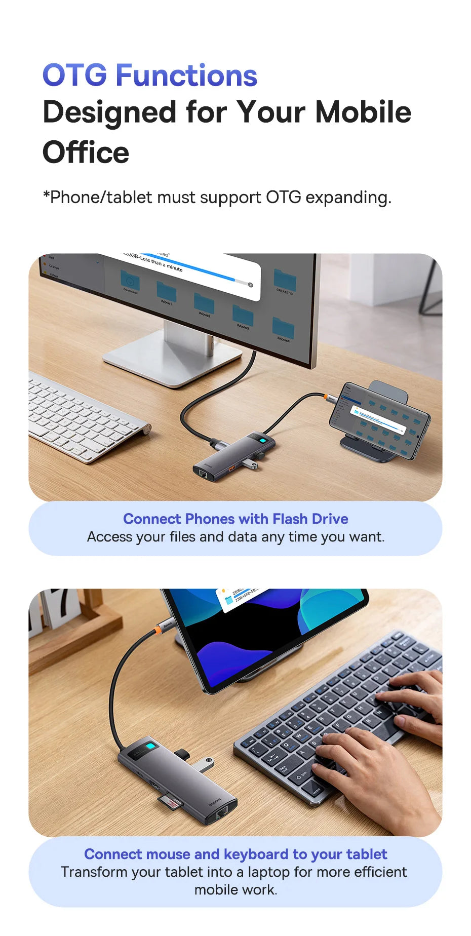 Baseus 4K 60Hz USB-C Hub with Ethernet & 100W PD Adapter