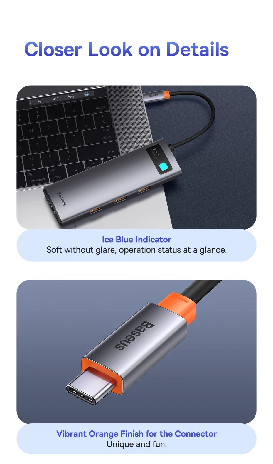 Baseus 4K 60Hz USB-C Hub with Ethernet & 100W PD Adapter