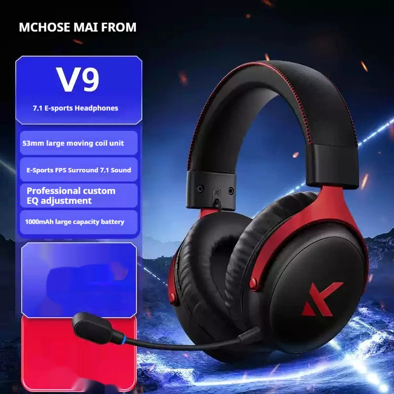 MCHOSE V9 Pro Tri-Mode Gaming Headphones with ANC