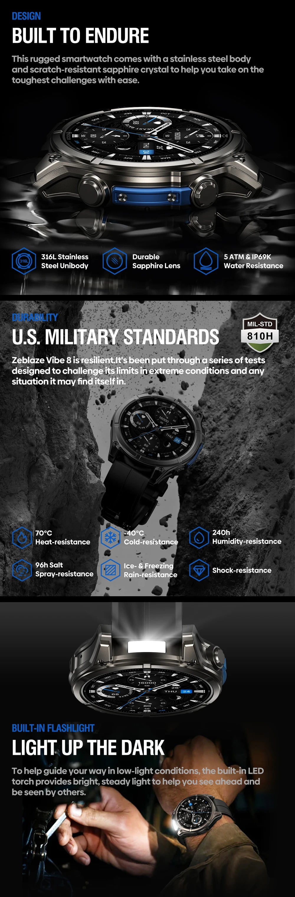 VIBE 8 AMOLED Smartwatch