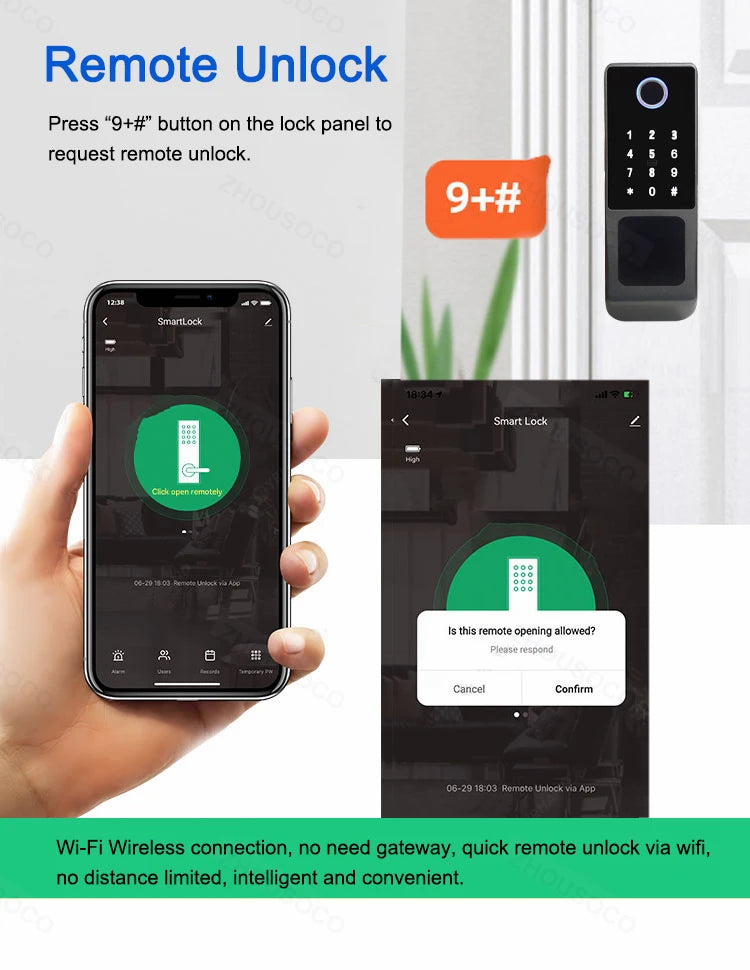 Tuya WiFi Fingerprint Smart Door Lock