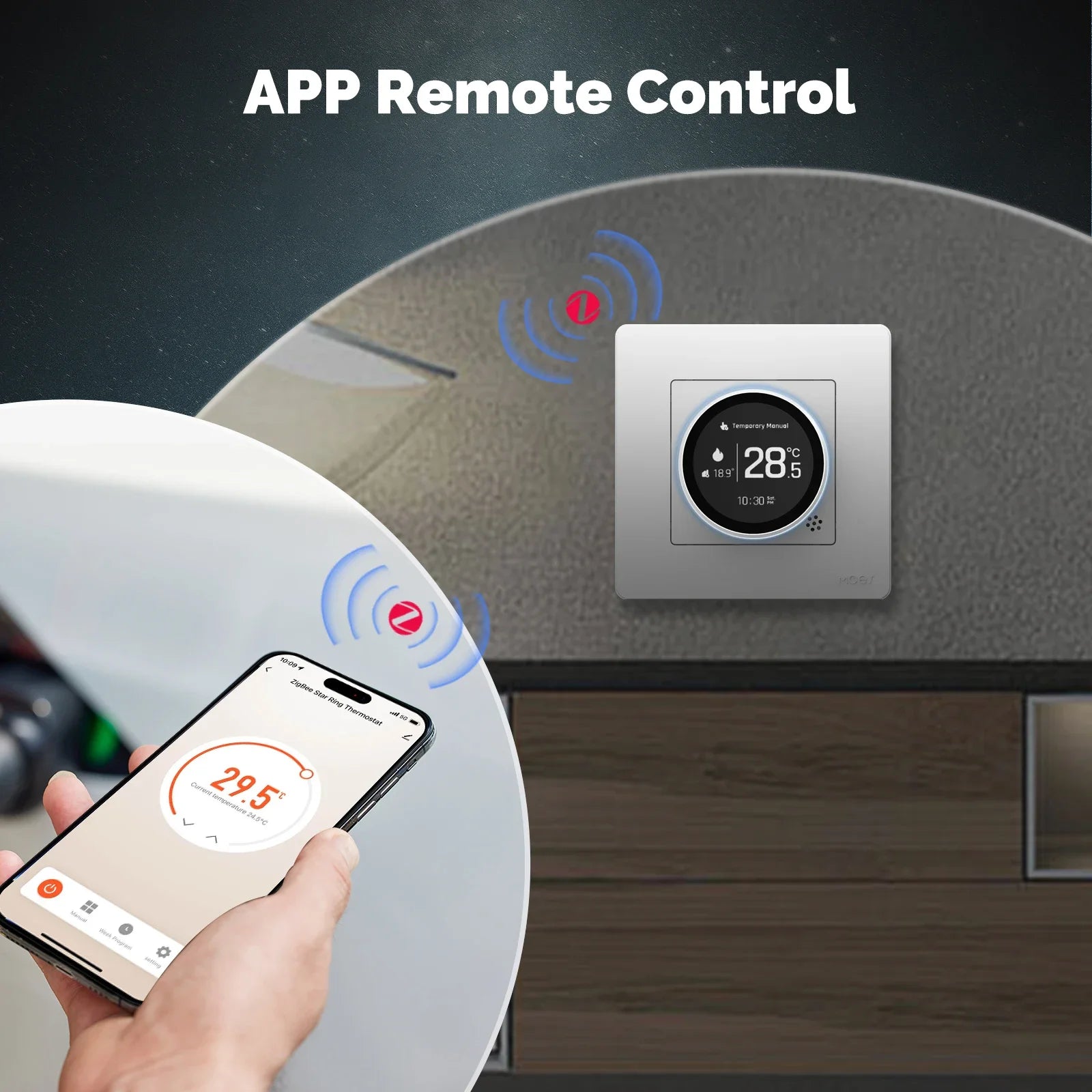 Tuya Zigbee Smart Knob Thermostat