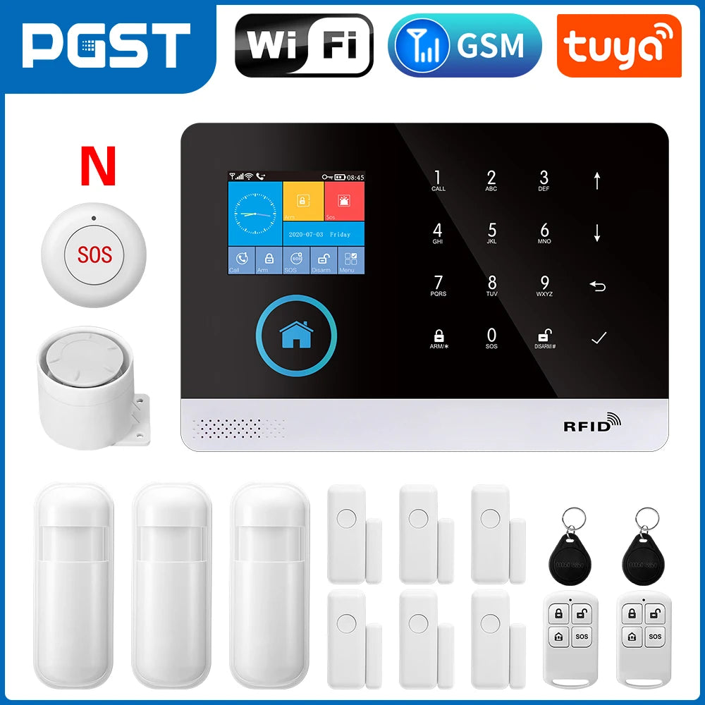 PGST 103 4G WiFi GSM Home Security System with PIR Motion Sensor