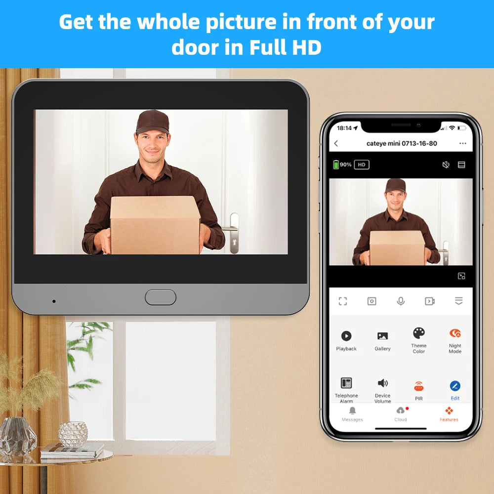 Tuya Smart Digital Peephole Camera