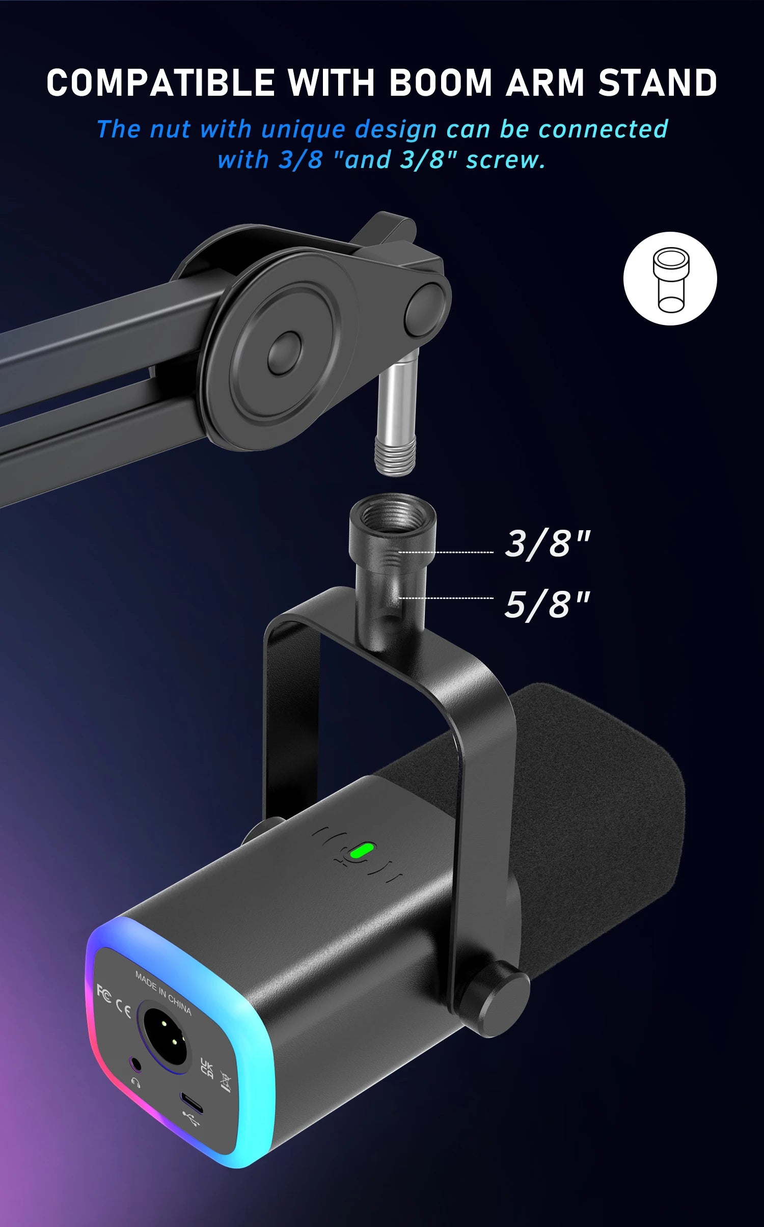 AM8 USB/XLR Dynamic Gaming Microphone