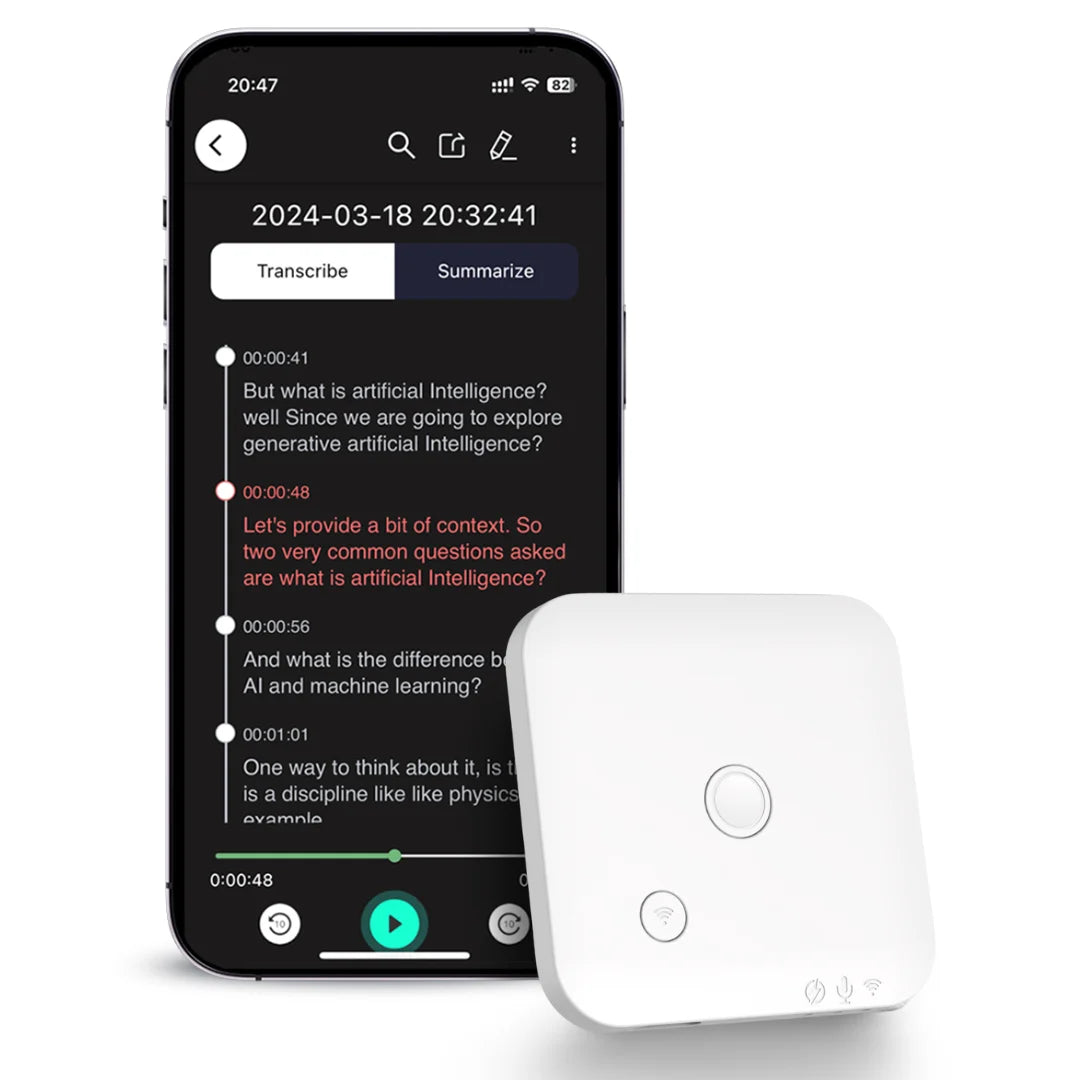 AI Voice & Call Recorder with Speech-to-Text and Translation 64GB