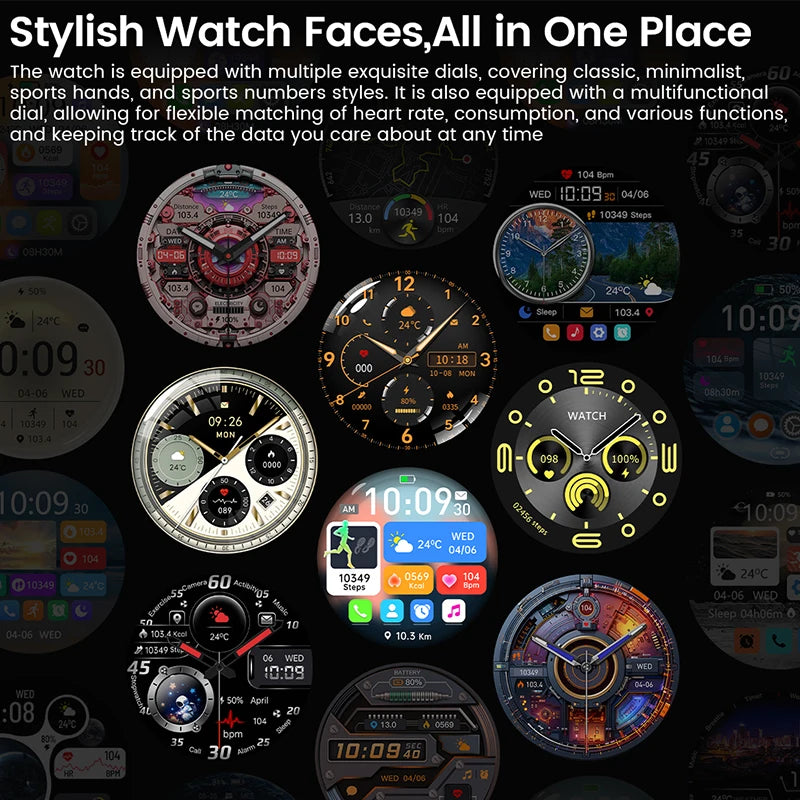 2025 Smartwatch with AMOLED Display, GPS & Bluetooth Calls