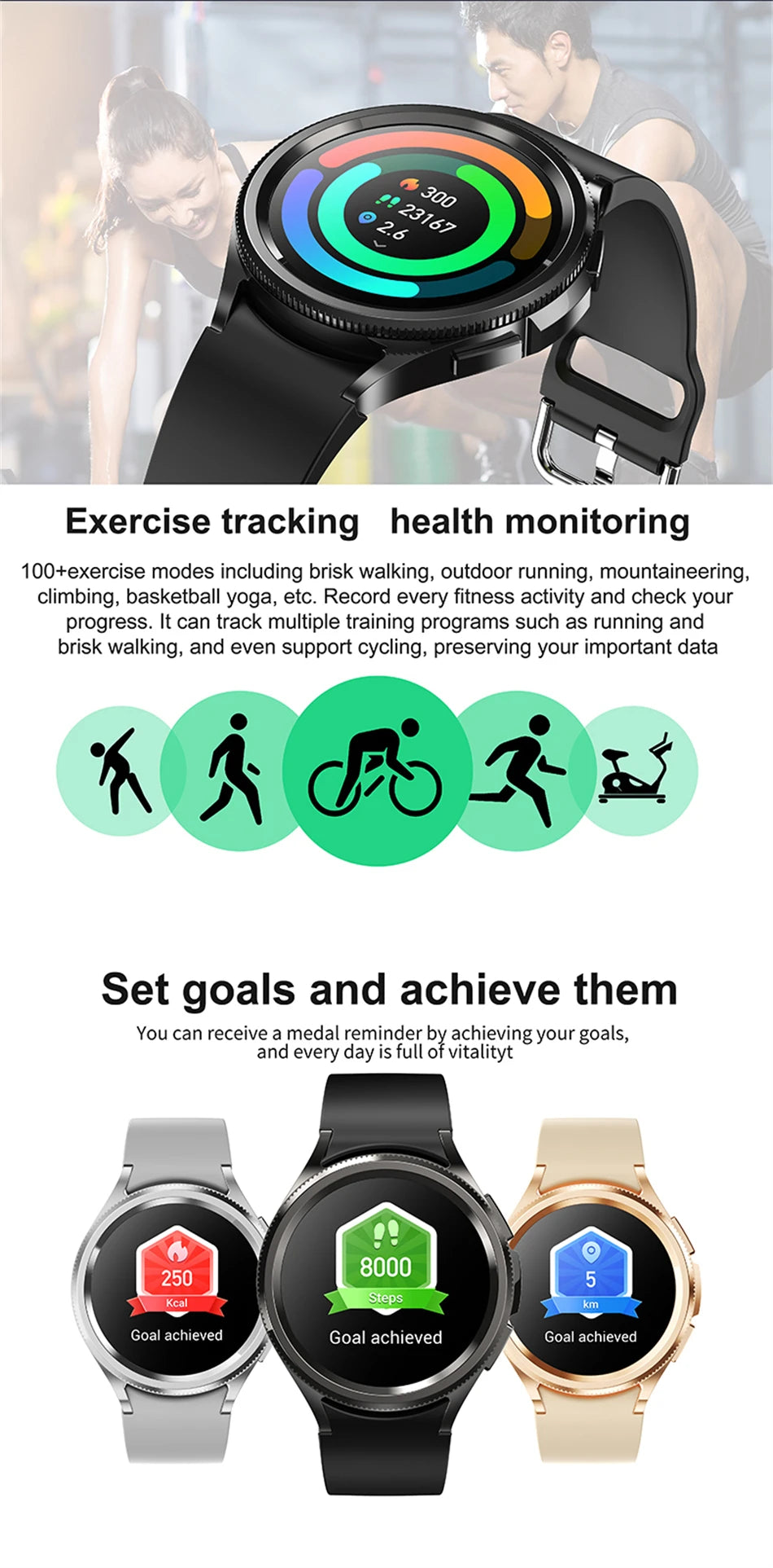 Smart Watch 6 Classic Bluetooth Call Fitness & Health Tracker