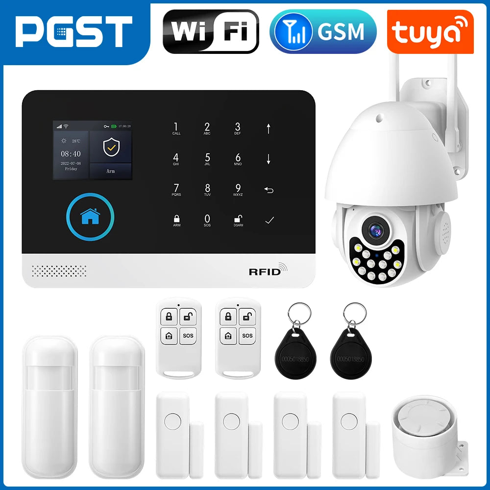 PGST 103 4G WiFi GSM Home Security System with PIR Motion Sensor