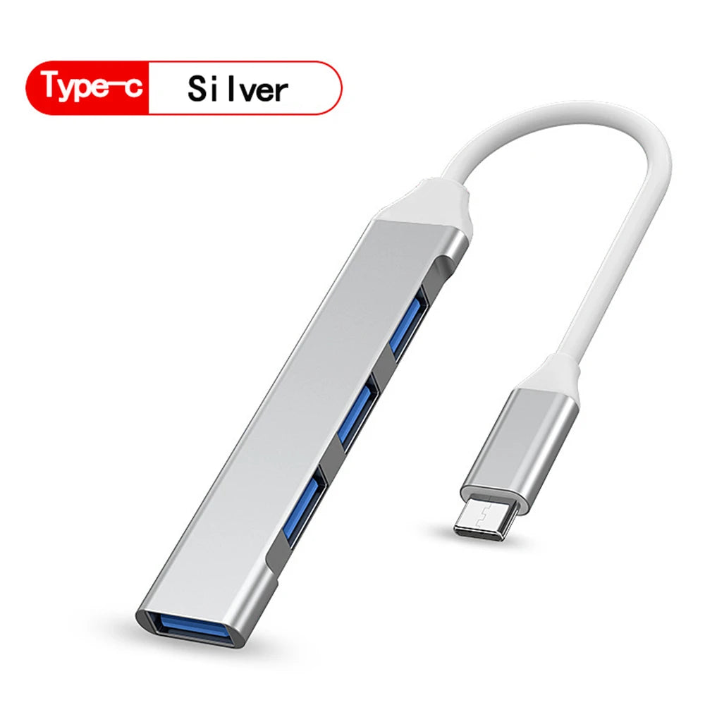 4-Port USB 3.0 Hub Type-C Splitter