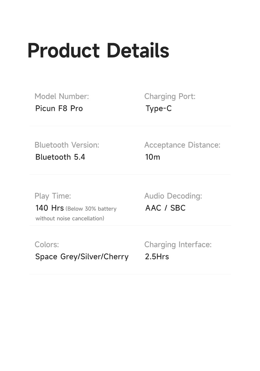 F8 Pro ANC Wireless Headphones