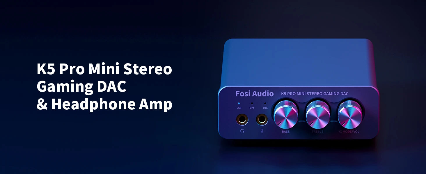 Fosi Audio K5 PRO USB DAC & Headphone Amp