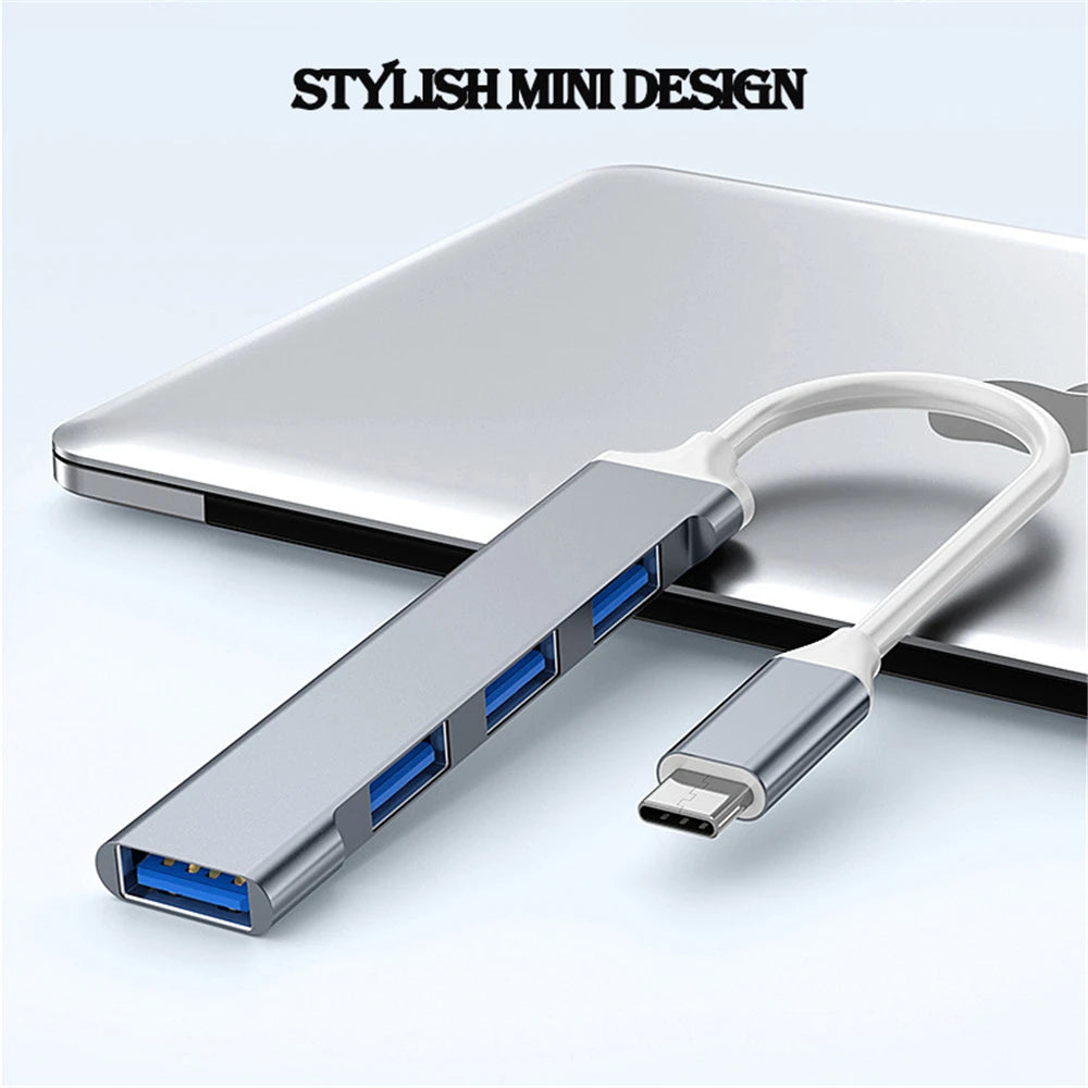4-Port USB 3.0 Hub Type-C Splitter