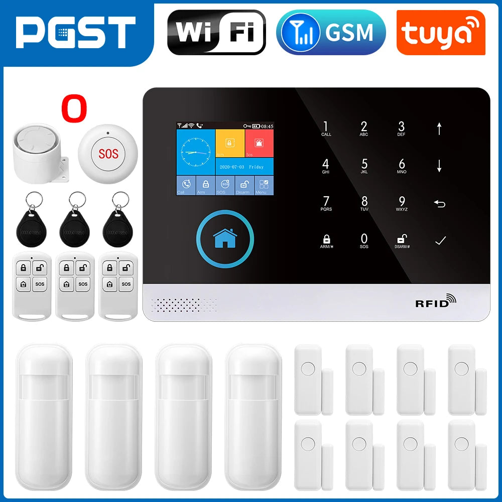 PGST 103 4G WiFi GSM Home Security System with PIR Motion Sensor