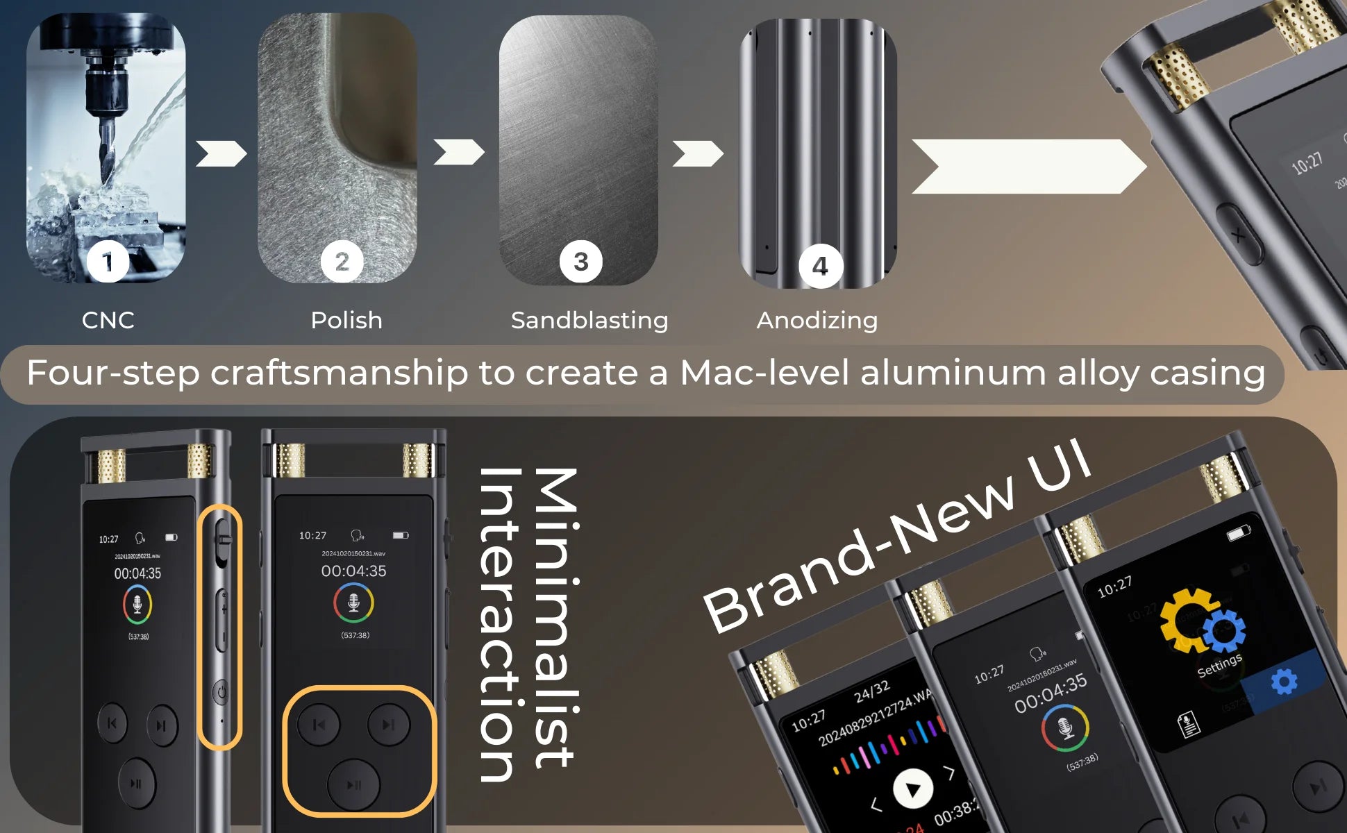 AI Voice Recorder 64GB