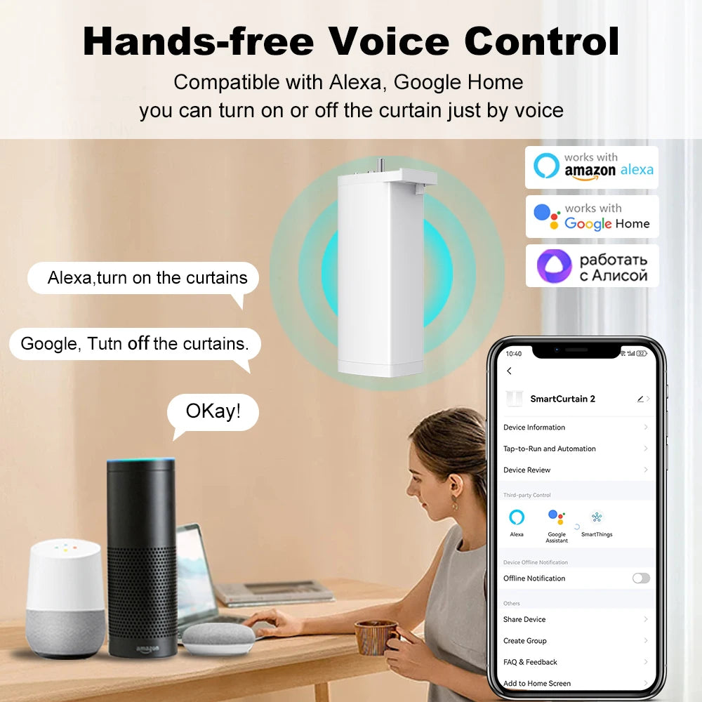 Tuya Smart Zigbee/WiFi Curtain Motor