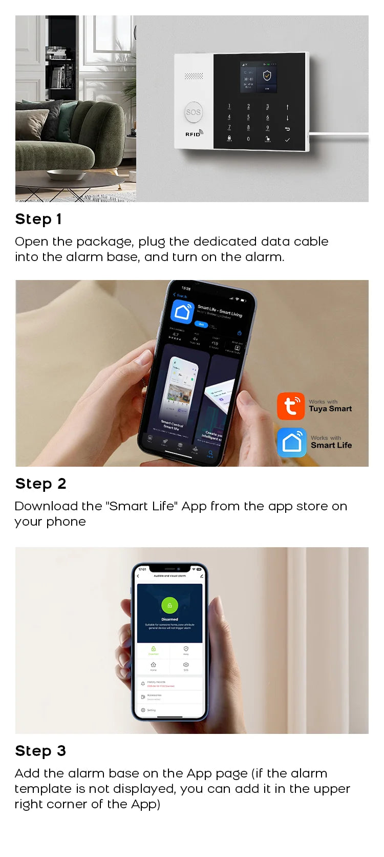Tuya Smart GSM WiFi Home Alarm