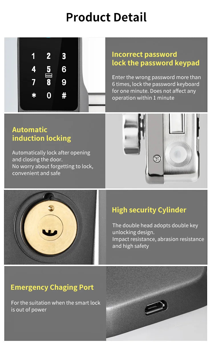 Tuya WiFi Fingerprint Smart Door Lock