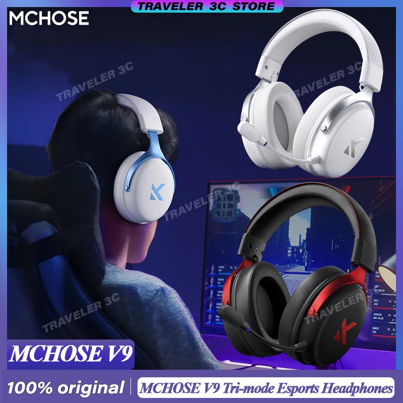 MCHOSE V9 Pro Tri-Mode Gaming Headphones with ANC