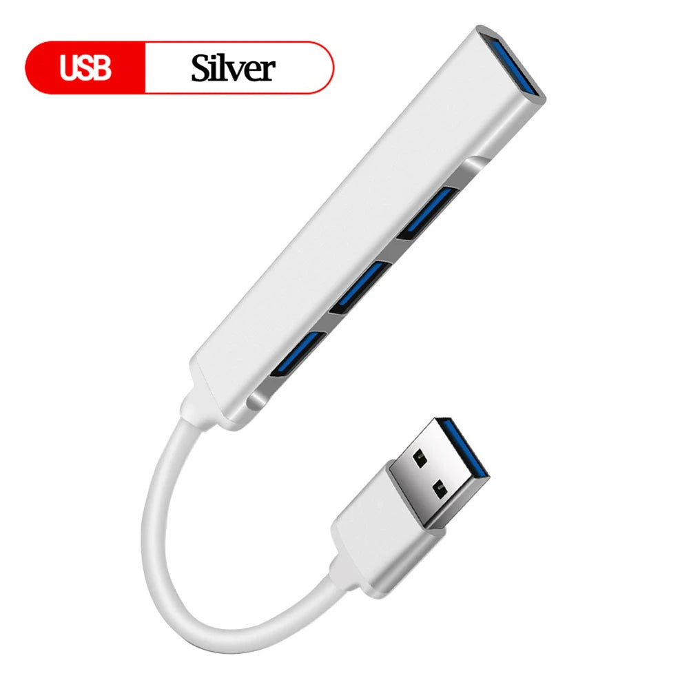 4-Port USB 3.0 Hub Type-C Splitter