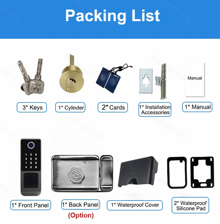 Tuya WiFi Fingerprint Smart Door Lock