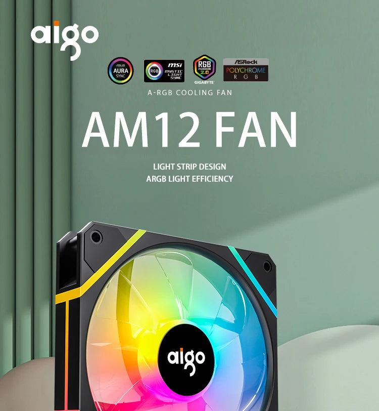 AM12 120mm ARGB PC Cooling Fan Kit