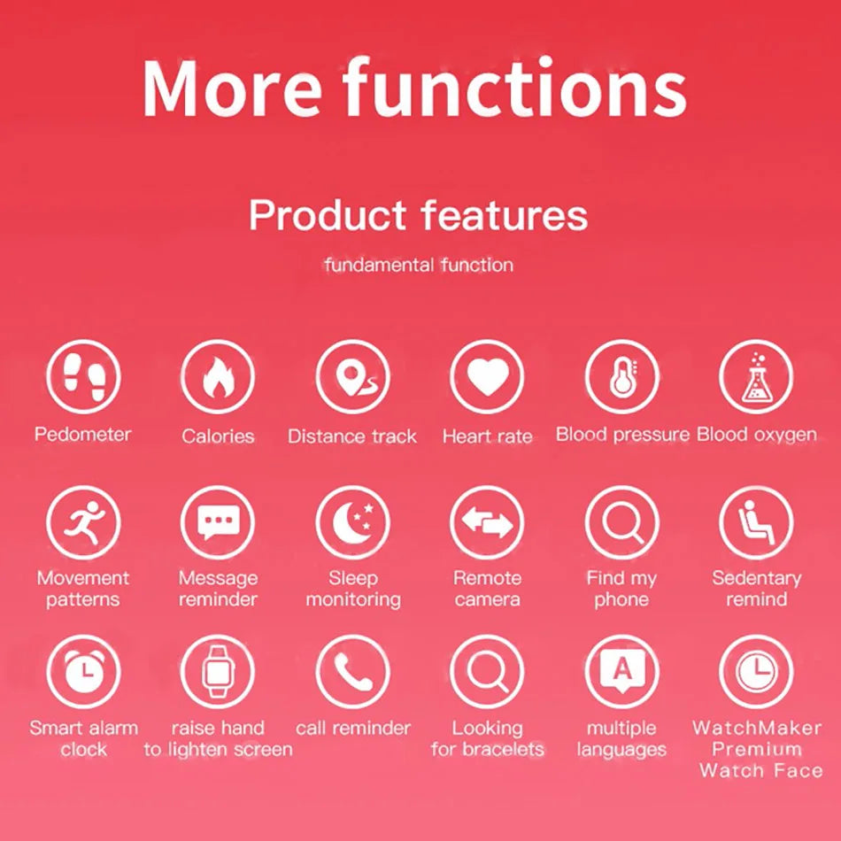 M6 Smart Watch Fitness Tracker with Heart Rate & BP Monitor