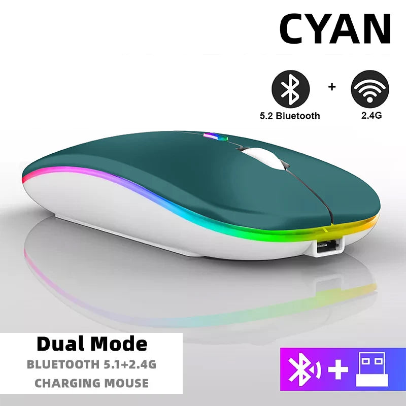 Rechargeable Bluetooth & USB RGB Mouse